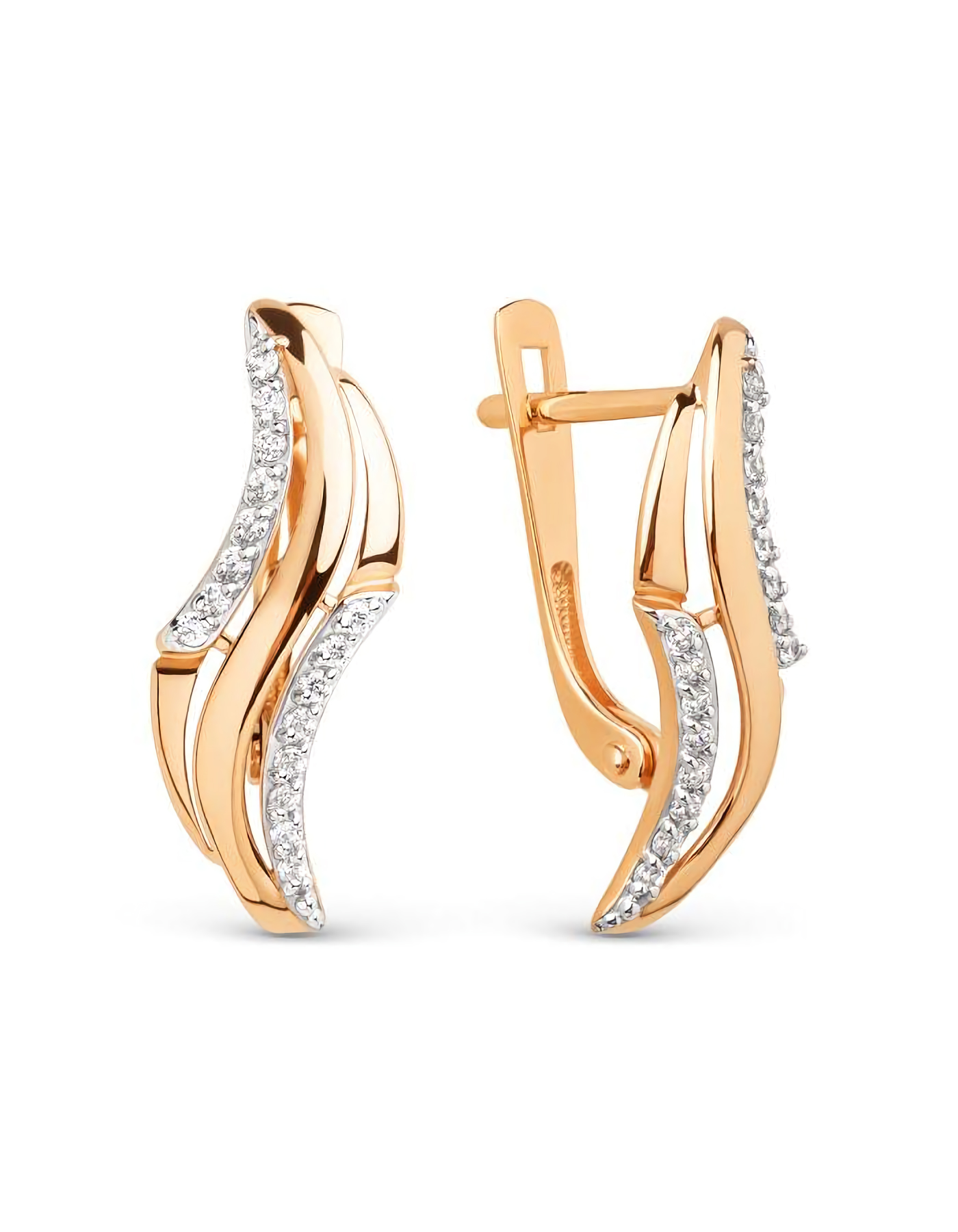 

Серьги из золота TEO MAORI 8026702-1102, фианит, 8026702-1102