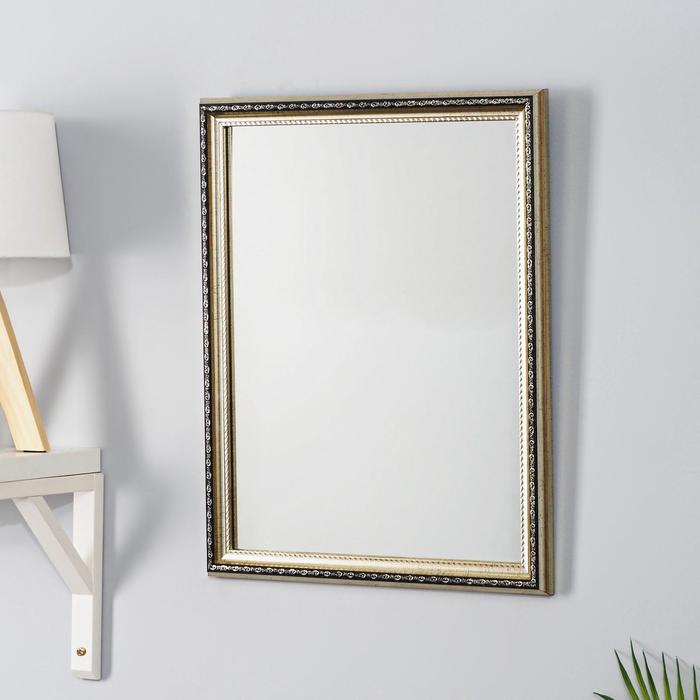 фото Зеркало настенное «арабеска», серебро, 40×50 см, рама пластик, 30 мм nobrand