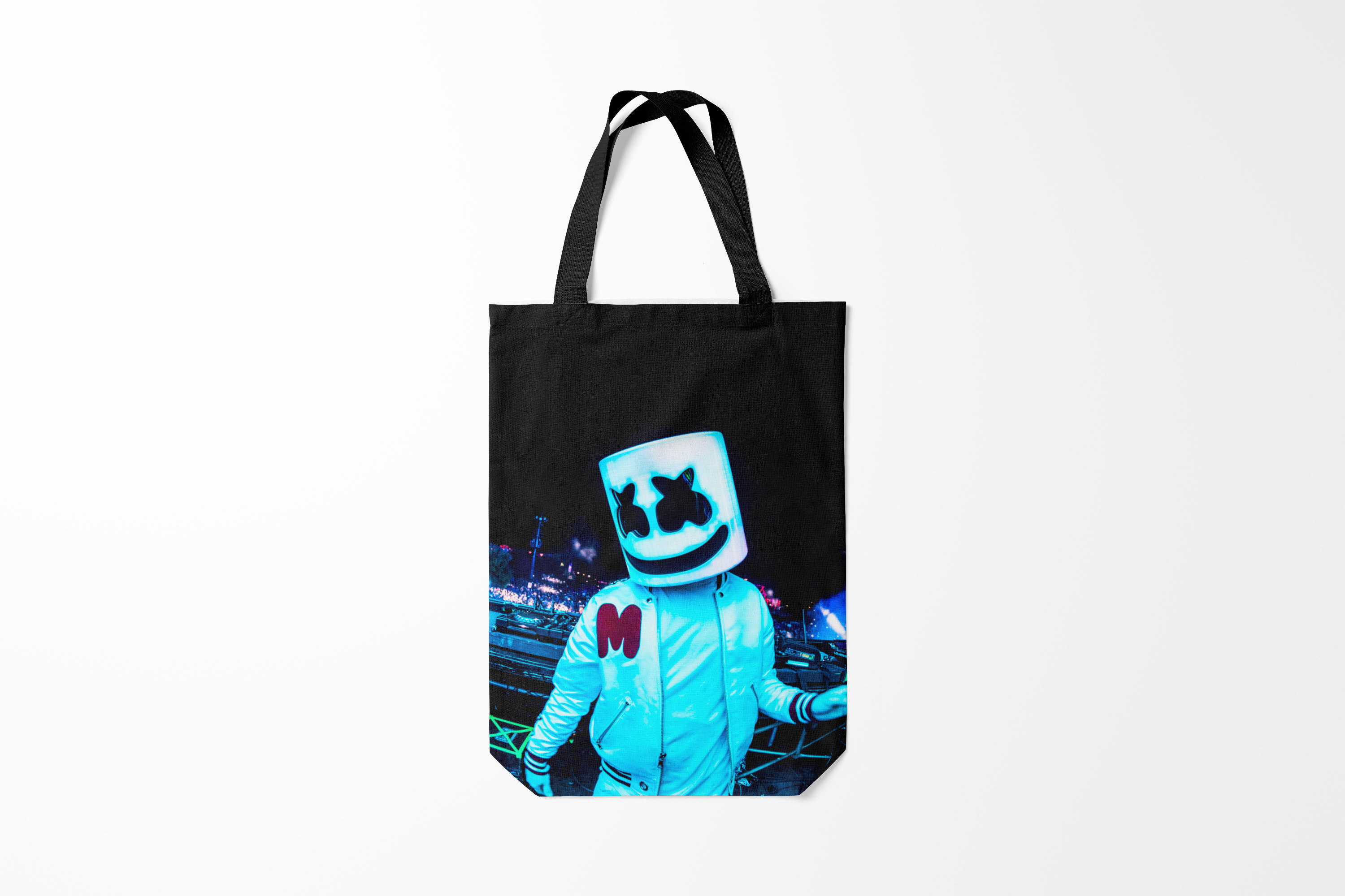 

Сумка шoппер унисекс Burnettie Marshmello, черный, Marshmello