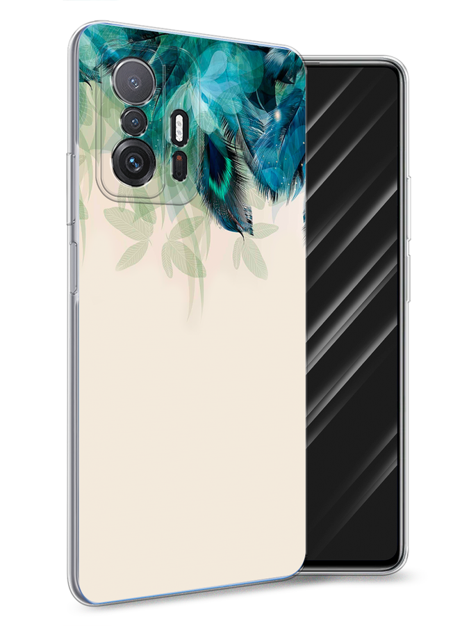 

Чехол Awog на Xiaomi Mi 11T/11T Pro "Перья голубого цвета", Разноцветный, 313750-2