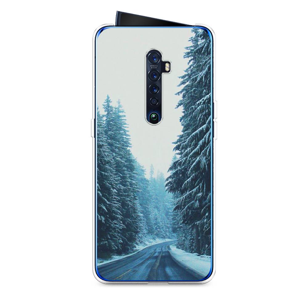 

Чехол на Oppo Reno 2 "Зима 9", Бежевый;голубой;черный, 253550-2