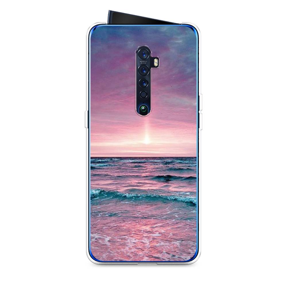 

Чехол на Oppo Reno 2 "Восход 3", Розовый;голубой, 253550-2