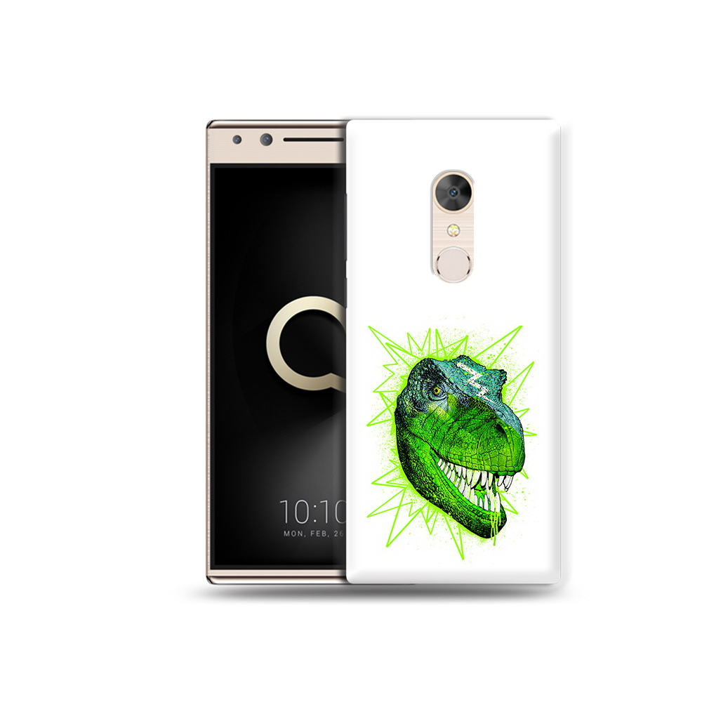 

Чехол MyPads Tocco для Alcatel 5 зеленый динозавр (PT110913.675.358), Прозрачный, Tocco