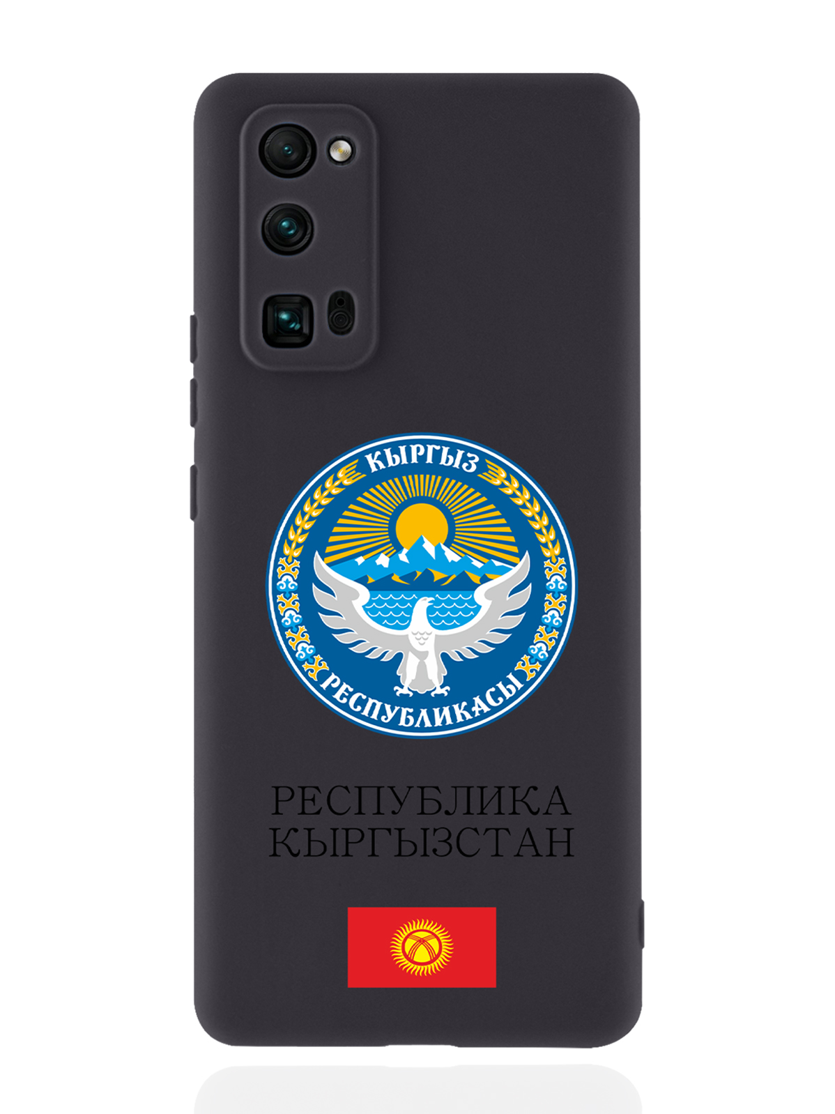 

Чехол SignumCase для Honor 30 Pro Герб Кыргызстана/Киргизии черный, Разноцветный