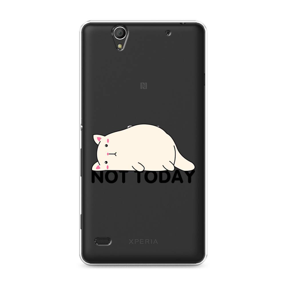 

Чехол на Sony Xperia C4 "Cat not today", Белый;розовый;черный, 52650-1