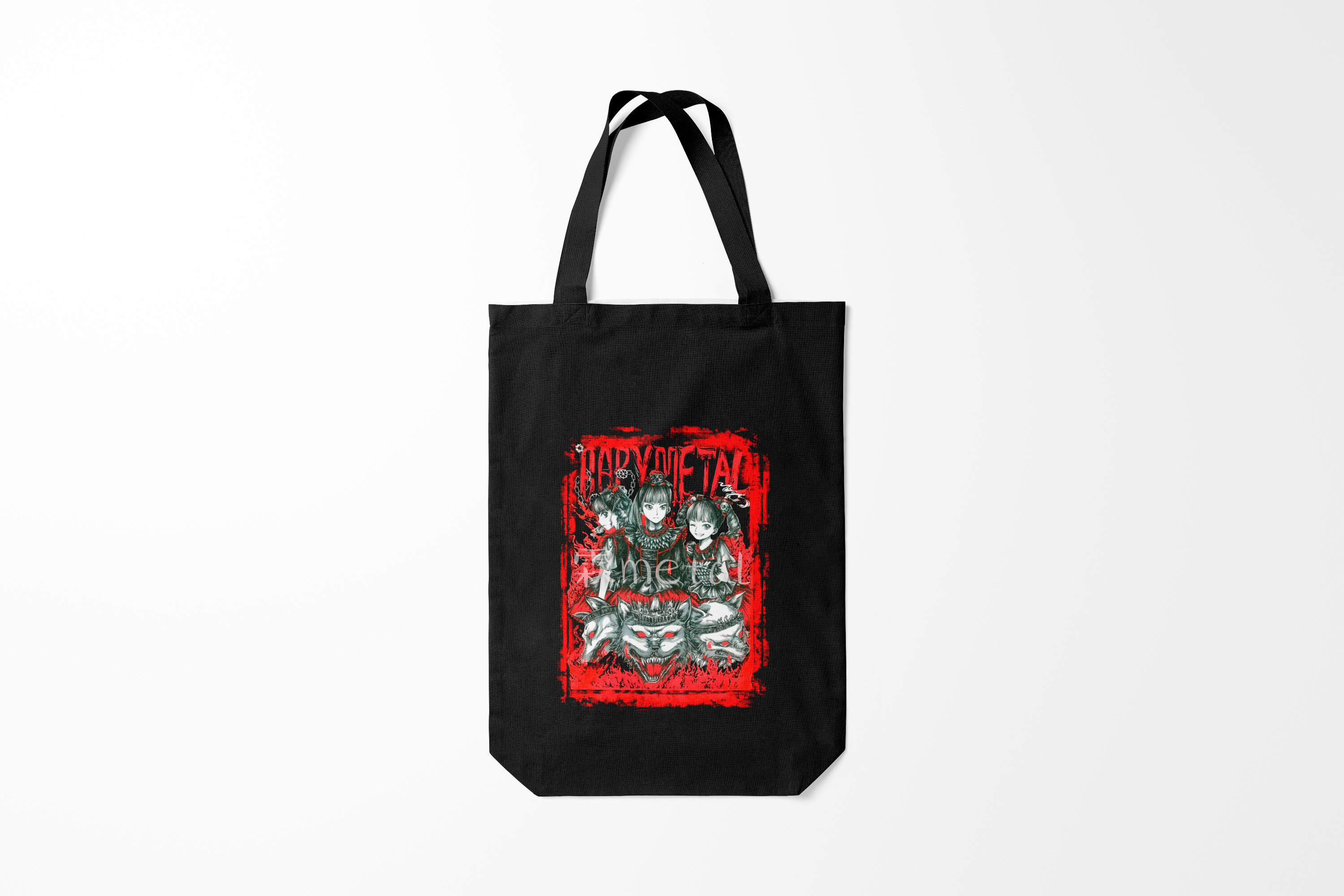 

Сумка шoппер унисекс Burnettie Hardcore babymetal anime, черный, Hardcore babymetal anime
