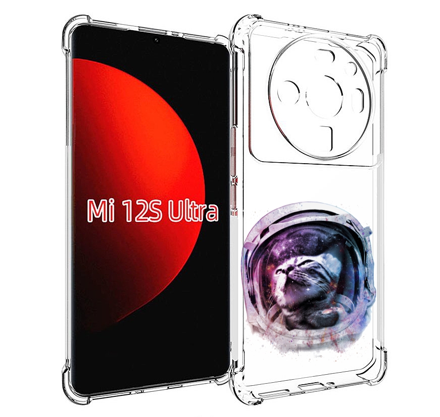 

Чехол MyPads кот в шлеме для Xiaomi 12S Ultra, Прозрачный, Tocco
