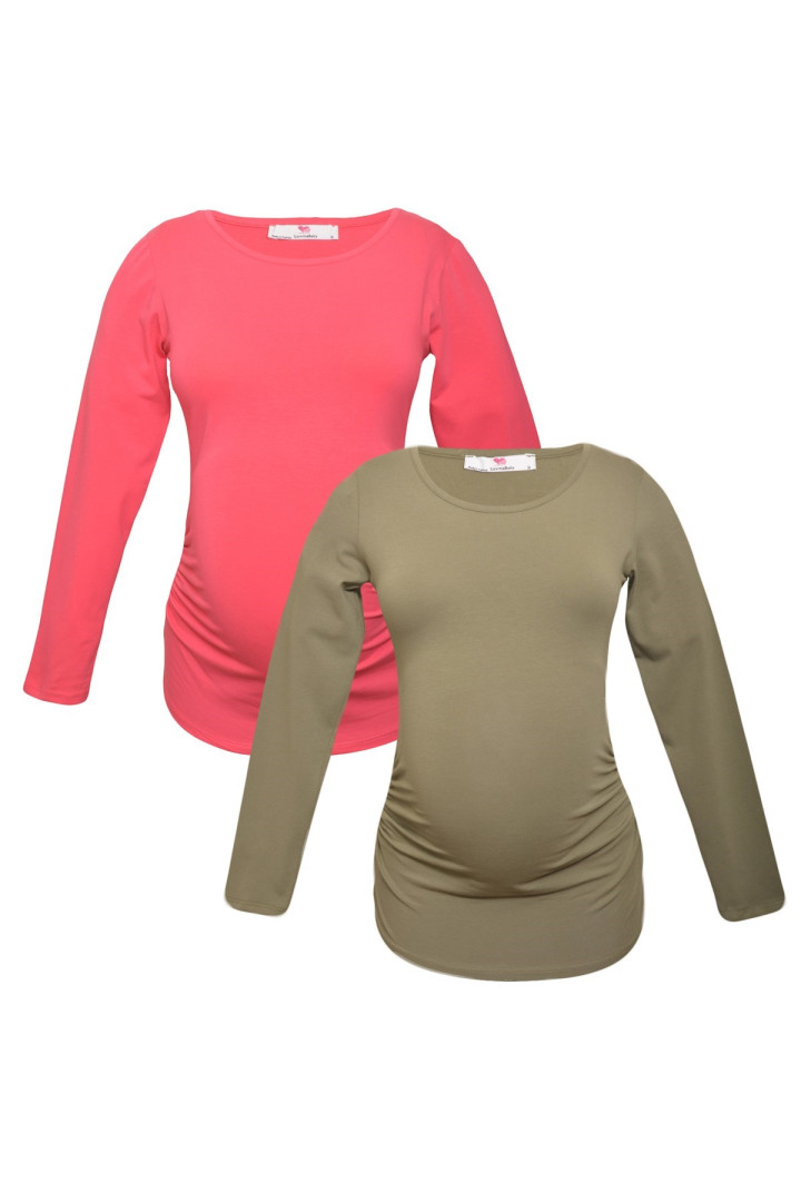 

Комплект лонгсливов для беременных Luvmabelly 58866 розовый S, 58866