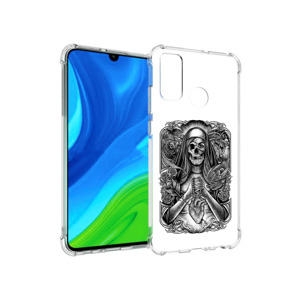 

Чехол MyPads Tocco для Huawei P Smart (2020) скелет с сердцем, Прозрачный, Tocco