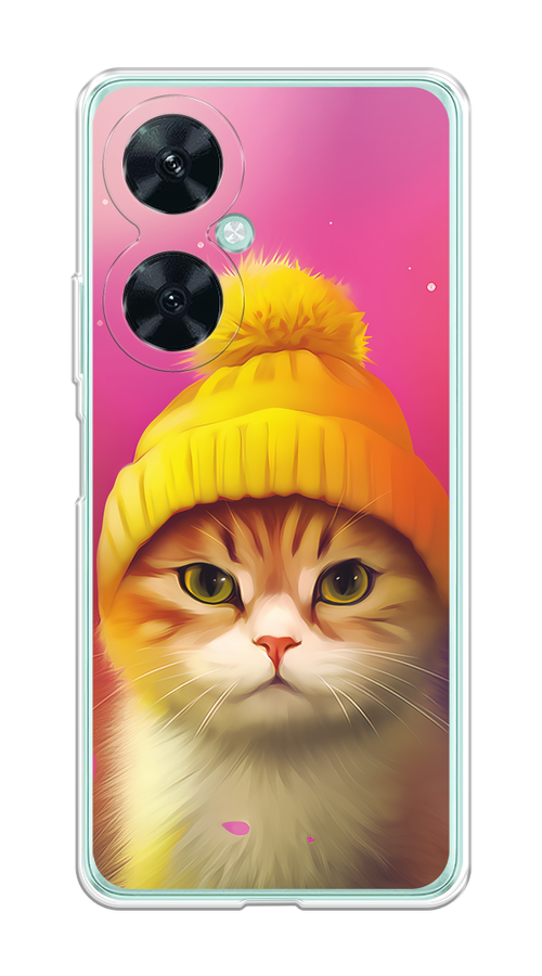

Чехол на Huawei Nova 11i "Котик в шапочке", Розовый;желтый;бежевый, 6121750-1