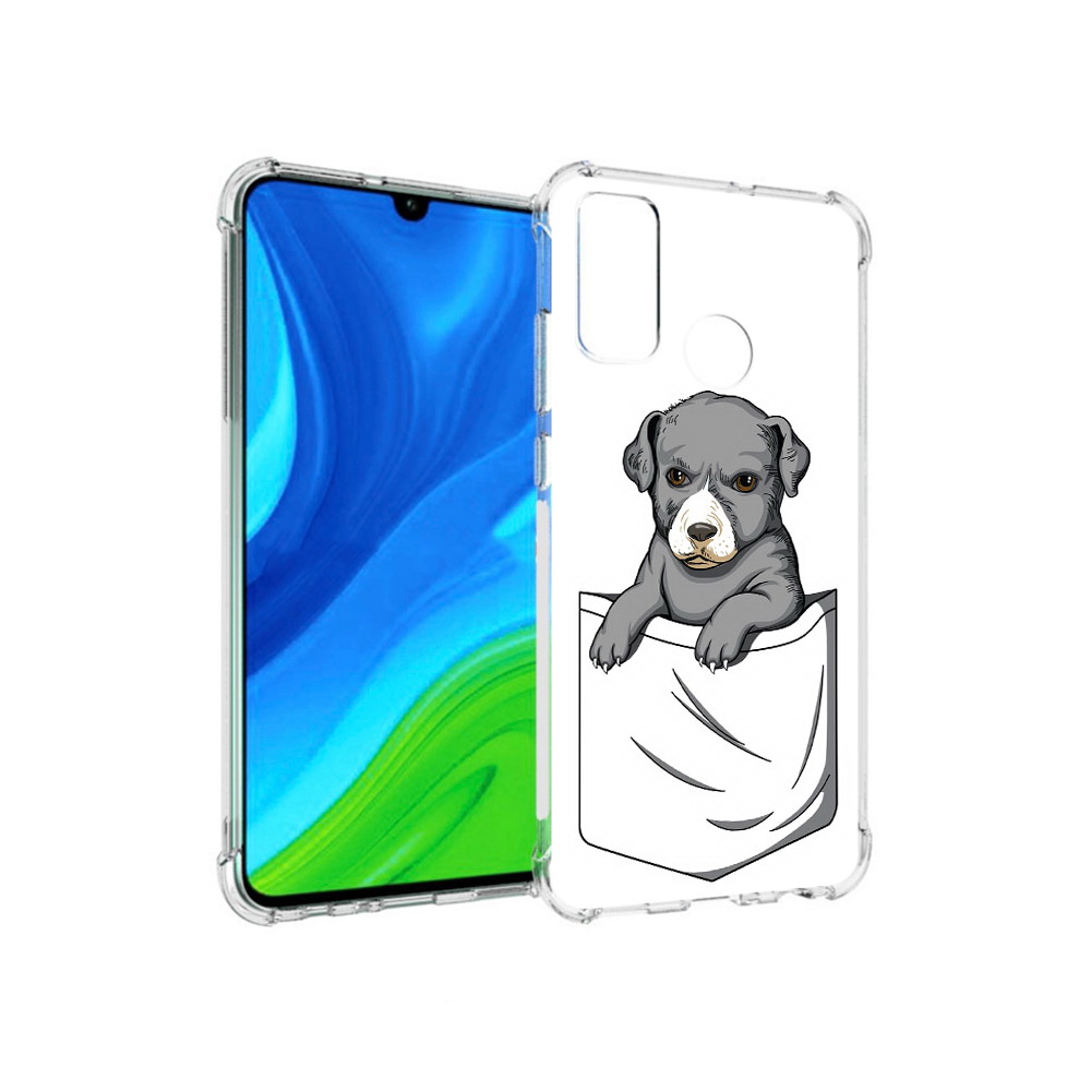 

Чехол MyPads Tocco для Huawei P Smart (2020) собачка в кармане, Прозрачный, Tocco