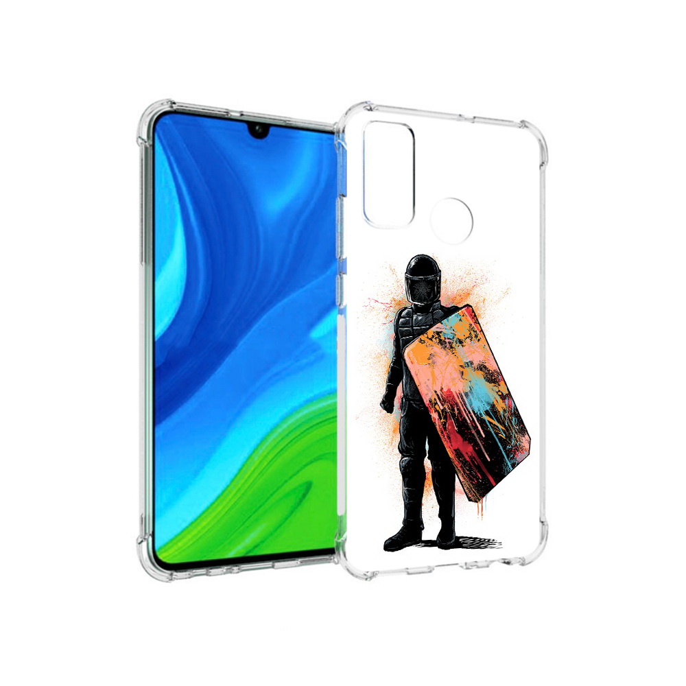 

Чехол MyPads Tocco для Huawei P Smart (2020) солдат с красочным щитом, Прозрачный, Tocco