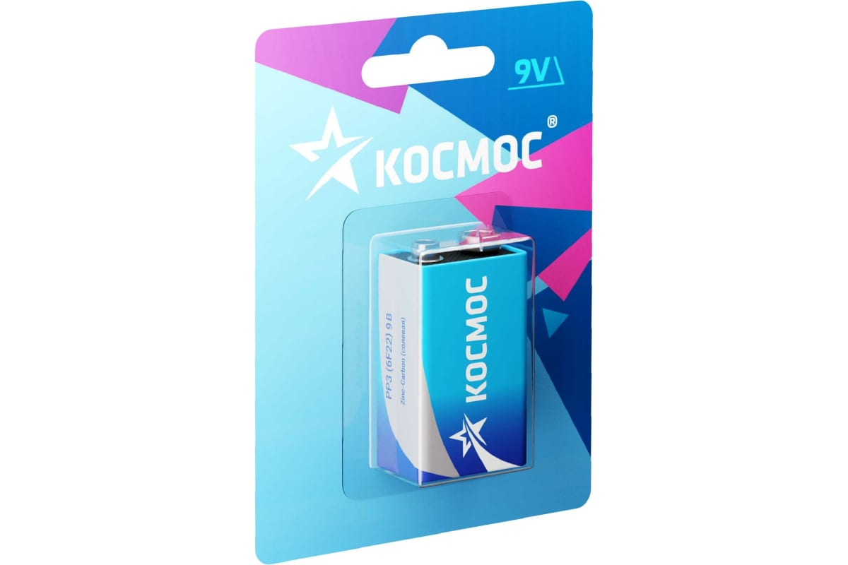 

Батарейка Крона S 6F22 КОСМОС KOC6F221BL