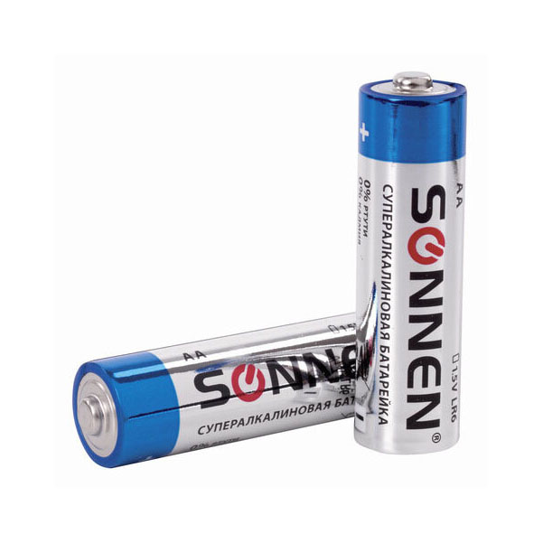 Батарейки SONNEN Super Alkaline, АА алкалиновые, 4 шт., в блистере, 451094