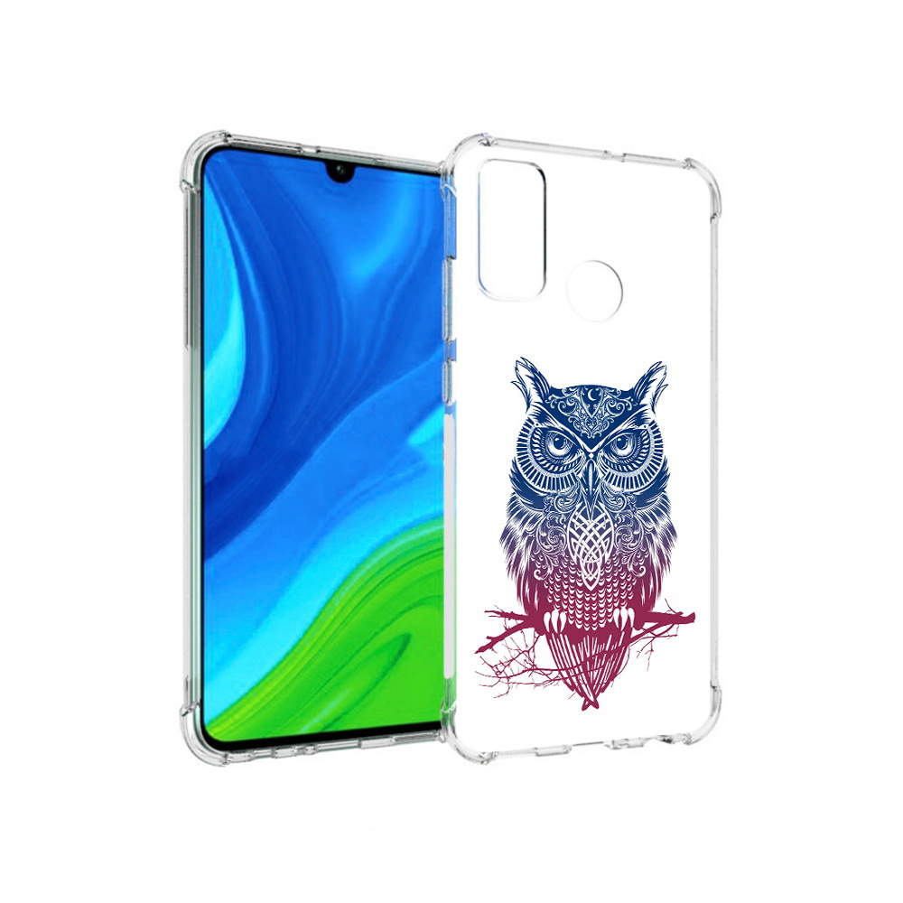 Чехол MyPads Tocco для Huawei P Smart (2020) хиппи сова