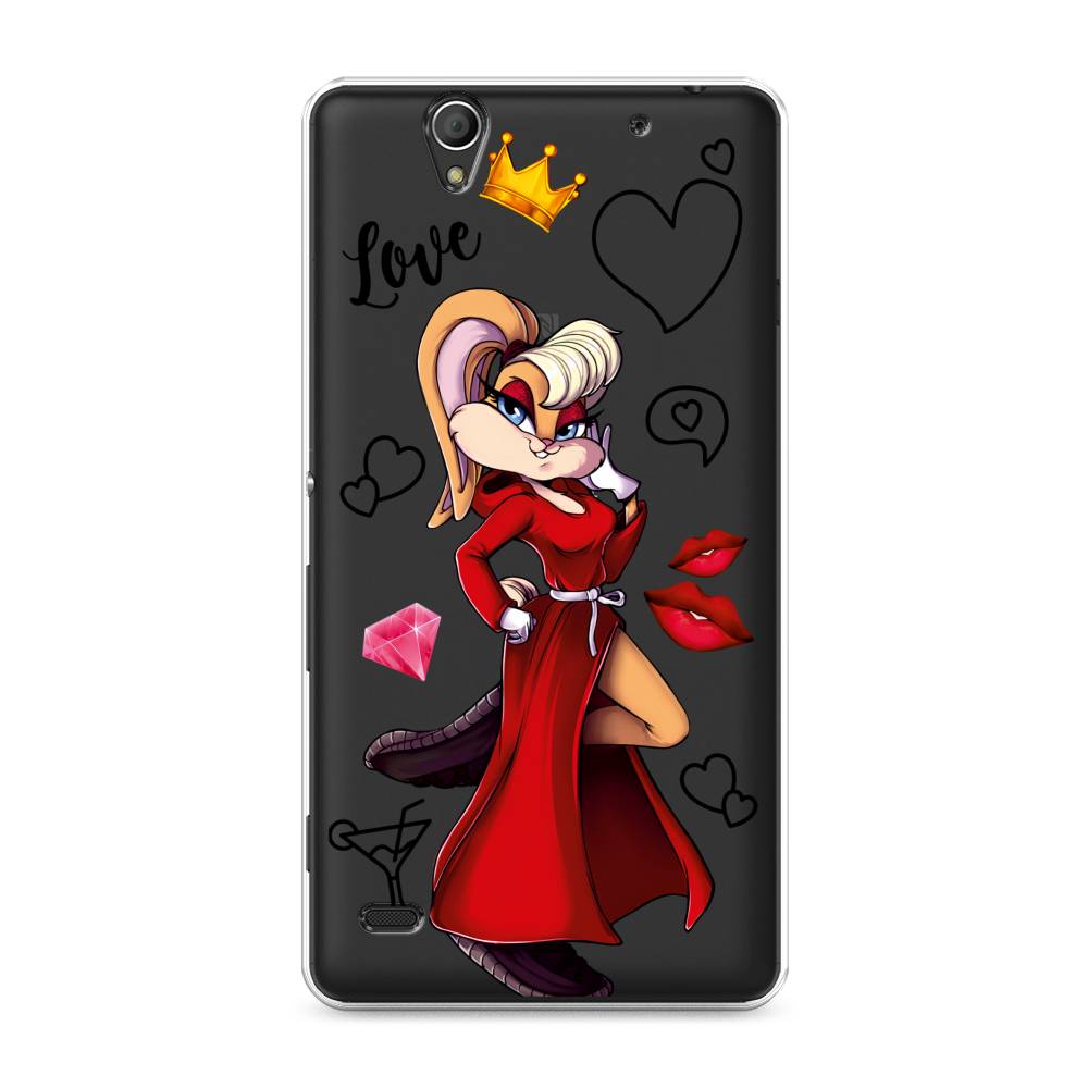 

Чехол на Sony Xperia C4 "Rich Lola Bunny", Красный;бежевый;оранжевый, 52650-6