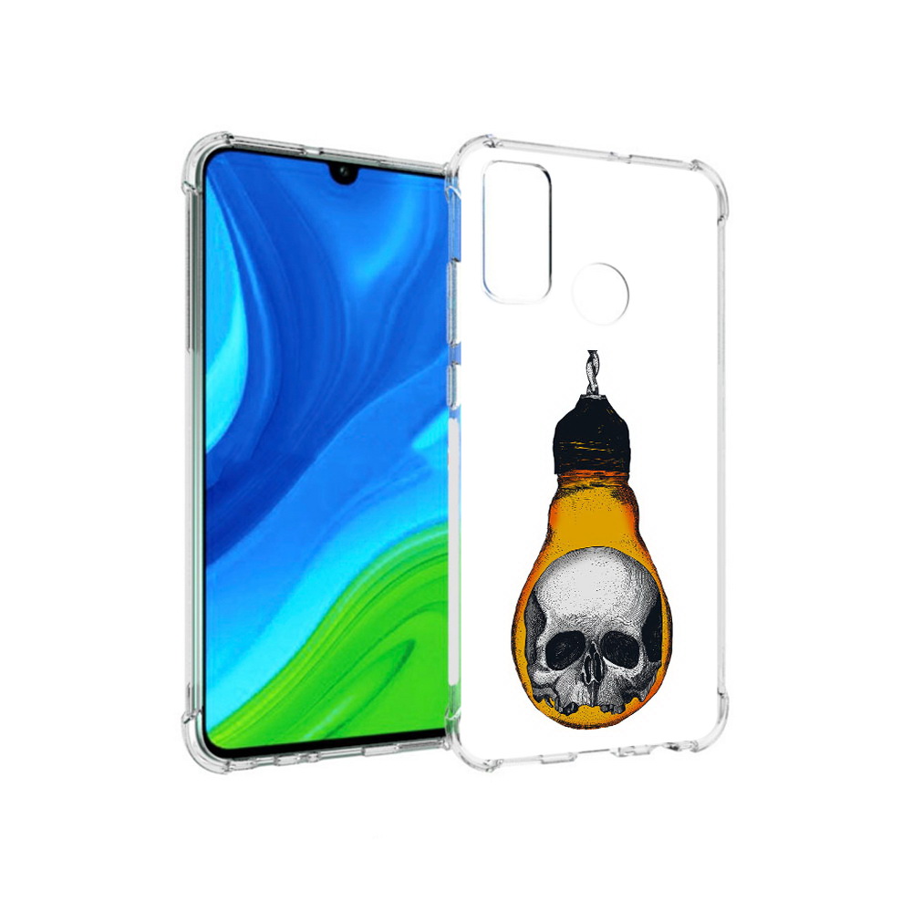 Чехол MyPads Tocco для Huawei P Smart (2020) череп в лампочке