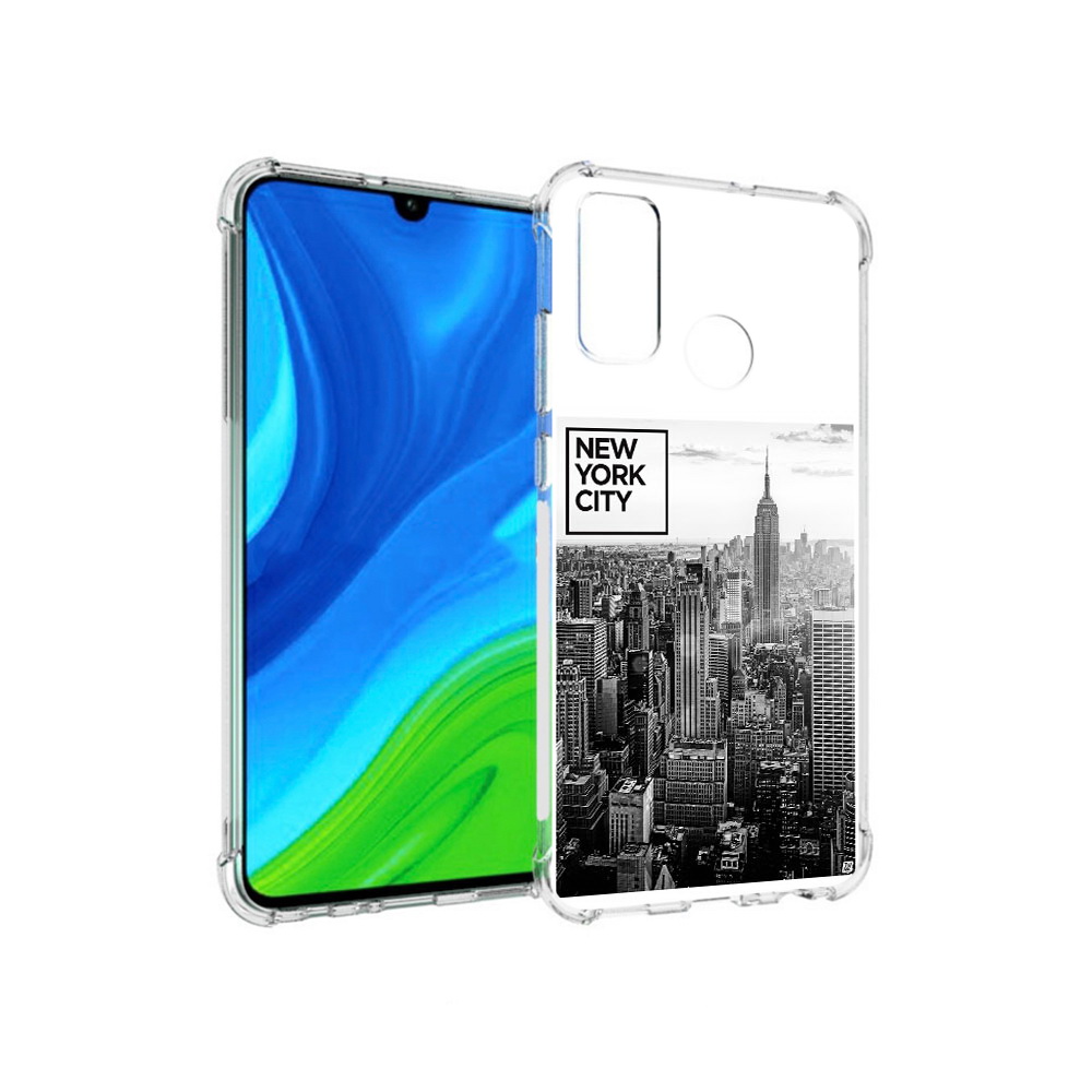

Чехол MyPads Tocco для Huawei P Smart (2020) черно белый ньюерк, Прозрачный, Tocco