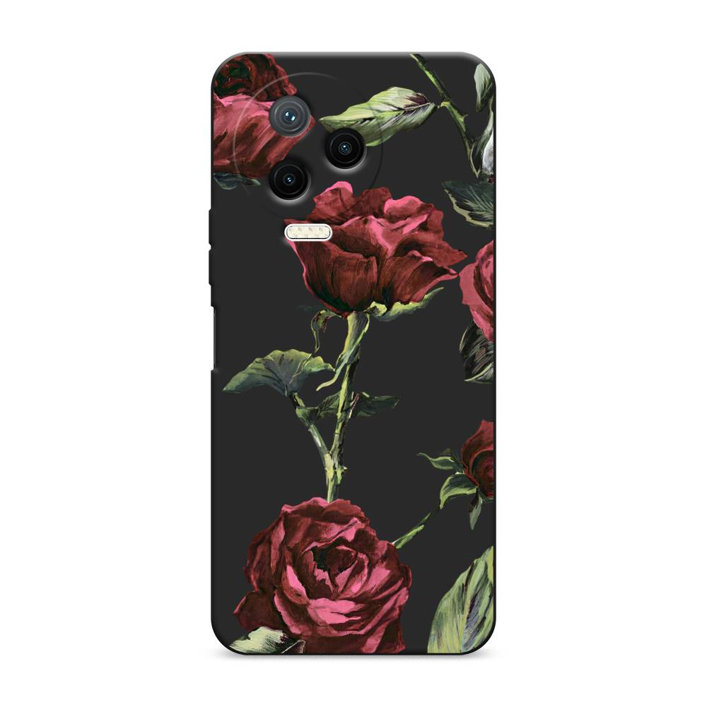 

Чехол Awog на Infinix Note 12 Pro 4G "Бордовые розы фон", Красный, 3103052-1
