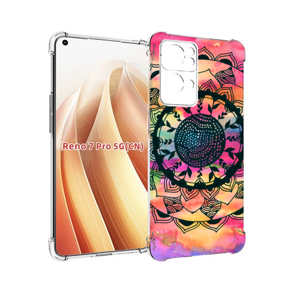 

Чехол MyPads яркая абстракция круглый цветок для OPPO Reno7 Pro 5G, Прозрачный, Tocco