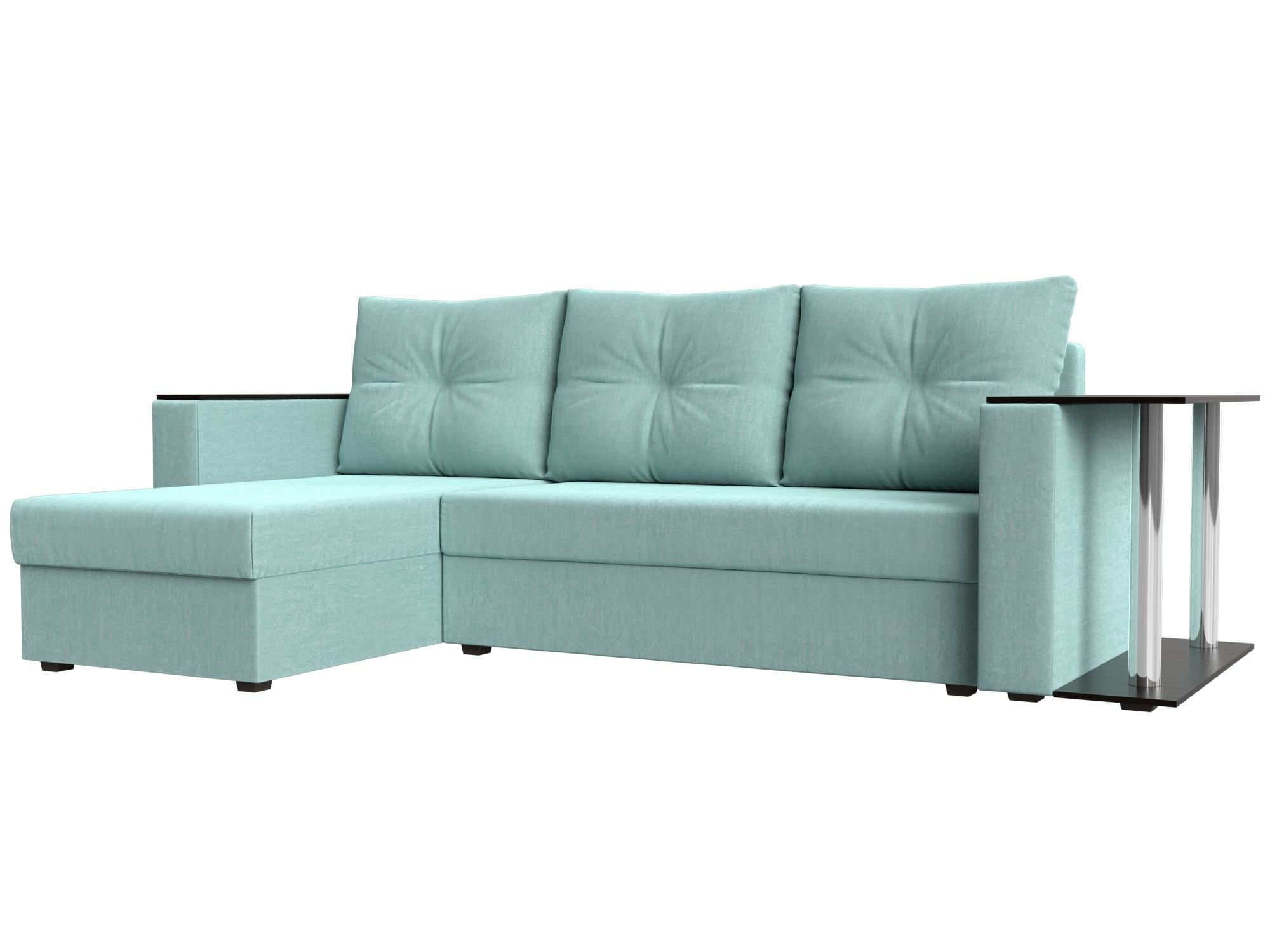 

Угловой диван Атланта Лайт левый рогожка berat ментоловый, Угловой диван Атланта Лайт левый угол