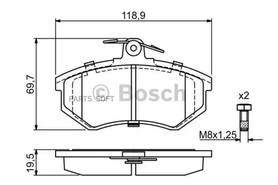 

Тормозные колодки Bosch 0986466700