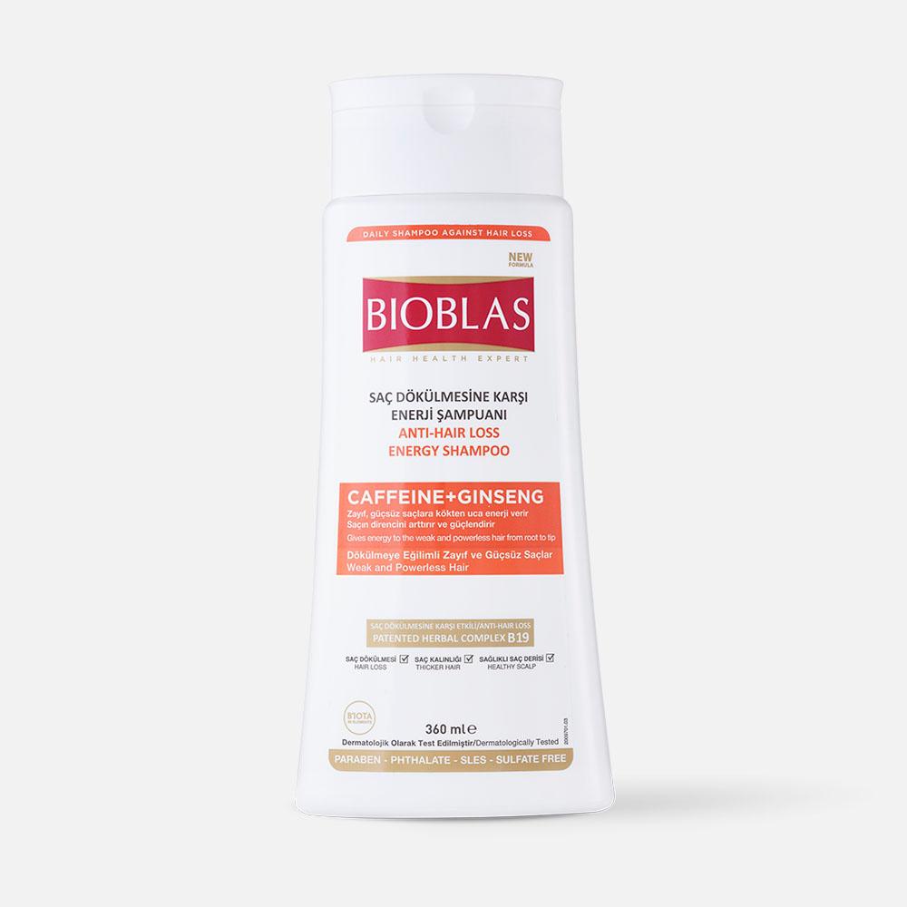 фото Шампунь bioblas anti-hair loss kafein+ginseng для ослабленных волос, 360 мл