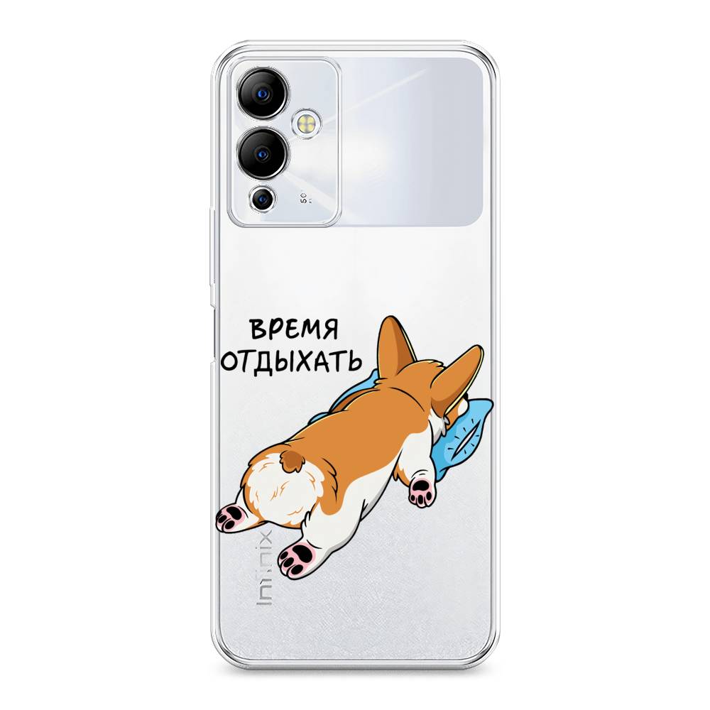 

Чехол на Infinix Note 12i "Корги отдыхает", Черный;коричневый;голубой, 3102050-1