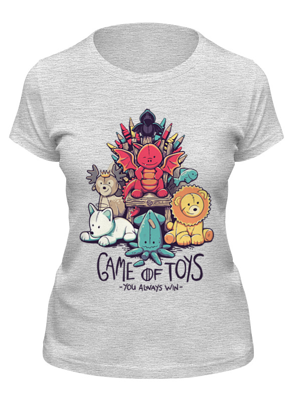 

Футболка женская Printio Game of toys (игра престолов) серая XL, Серый, Game of toys (игра престолов)