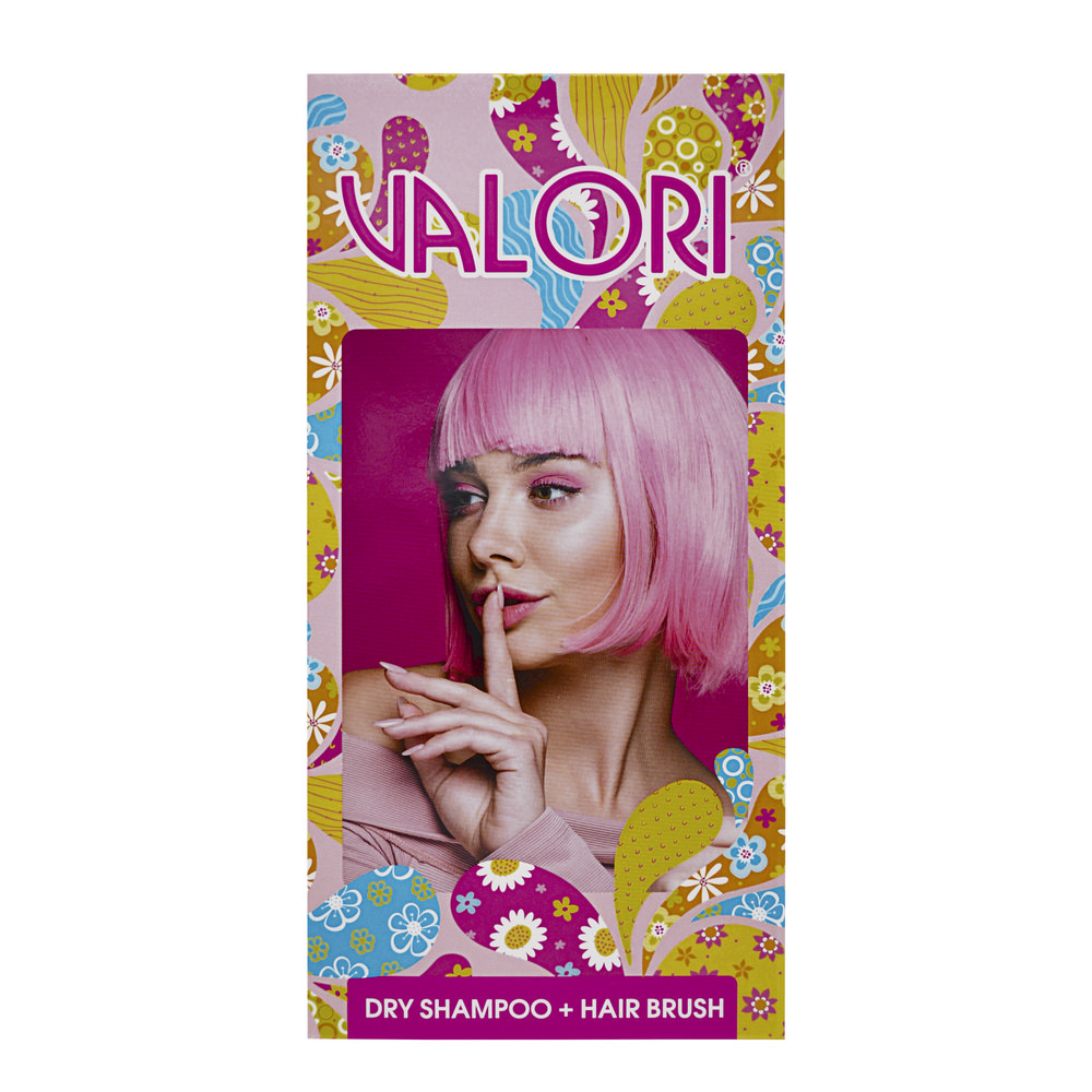 Набор Valori женский, сухой шампунь для волос Classic 200 мл+массажная расческа Soft-touch