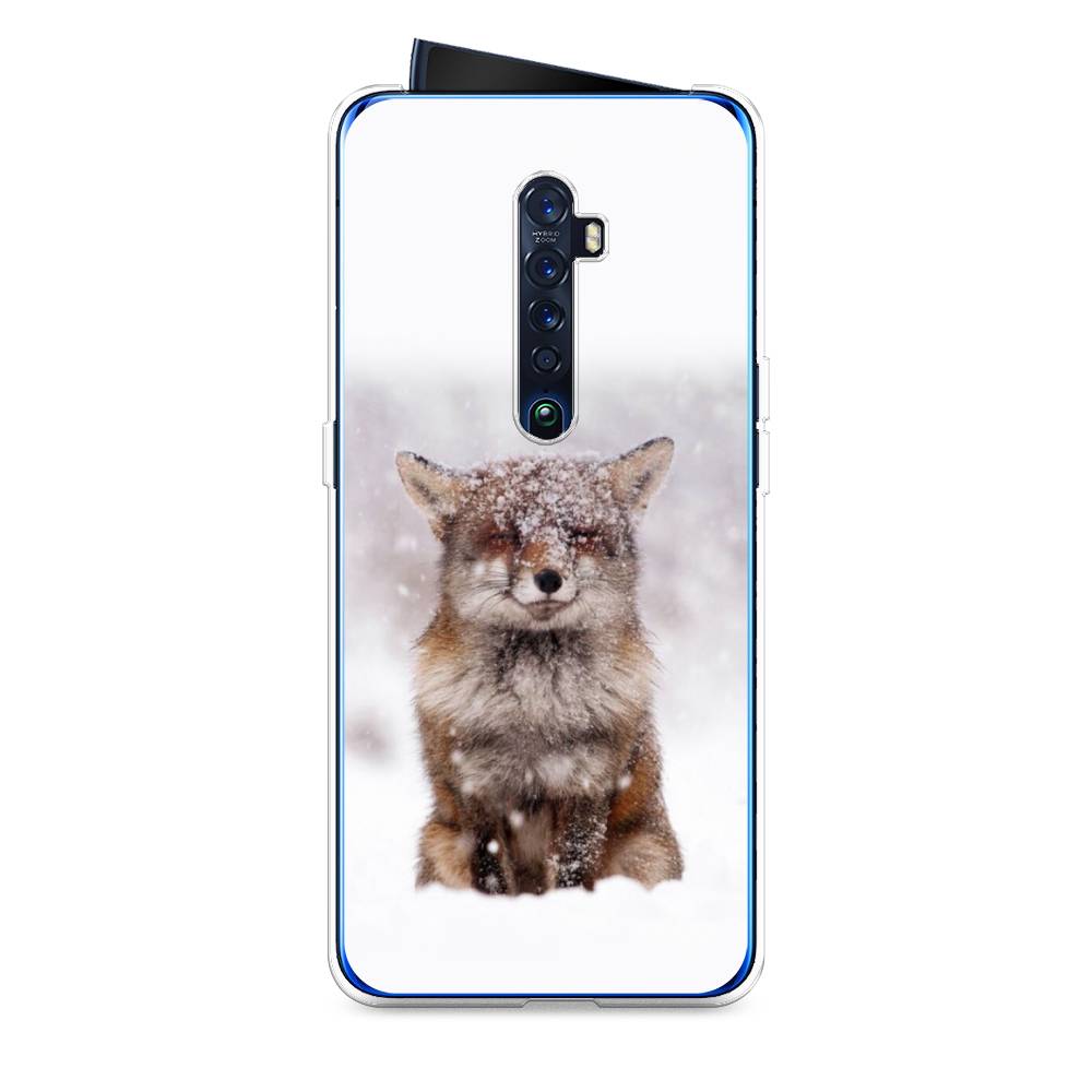 

Чехол на Oppo Reno 2 "Зимняя лиса", Белый;серый;коричневый, 253550-1