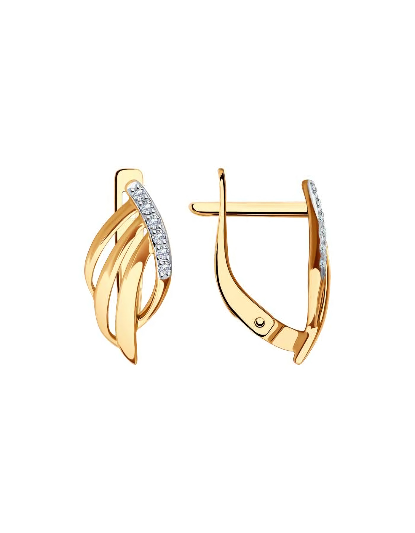 

Серьги из золота TEO MAORI 8200353, фианит, 8200353