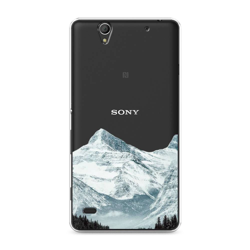 

Чехол на Sony Xperia C4 "Горы арт 1", Белый;зеленый, 52650-2