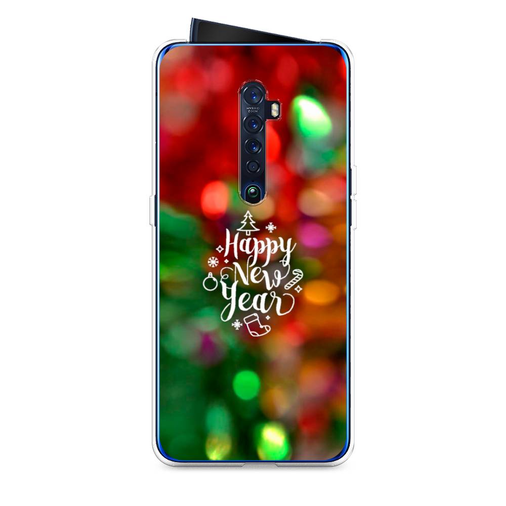 

Чехол на Oppo Reno 2 "Новый Год на елке", Зеленый;красный;желтый, 253550-5