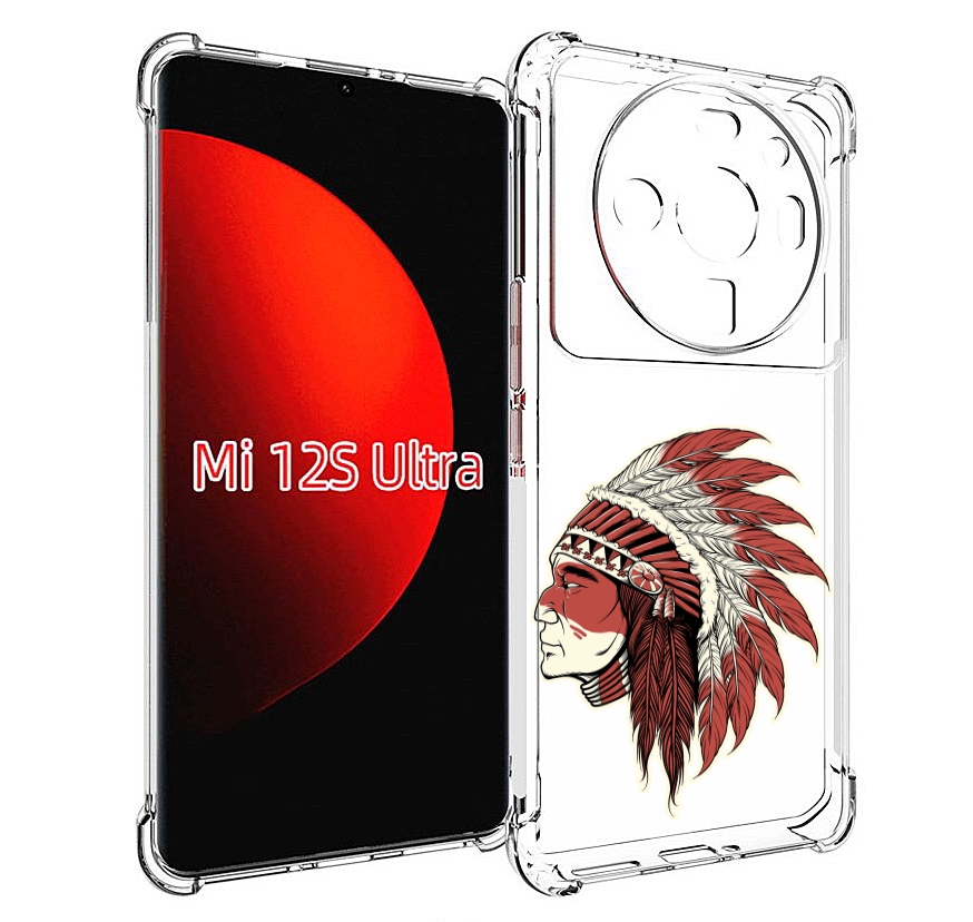 

Чехол MyPads красный индеец для Xiaomi 12S Ultra, Прозрачный, Tocco