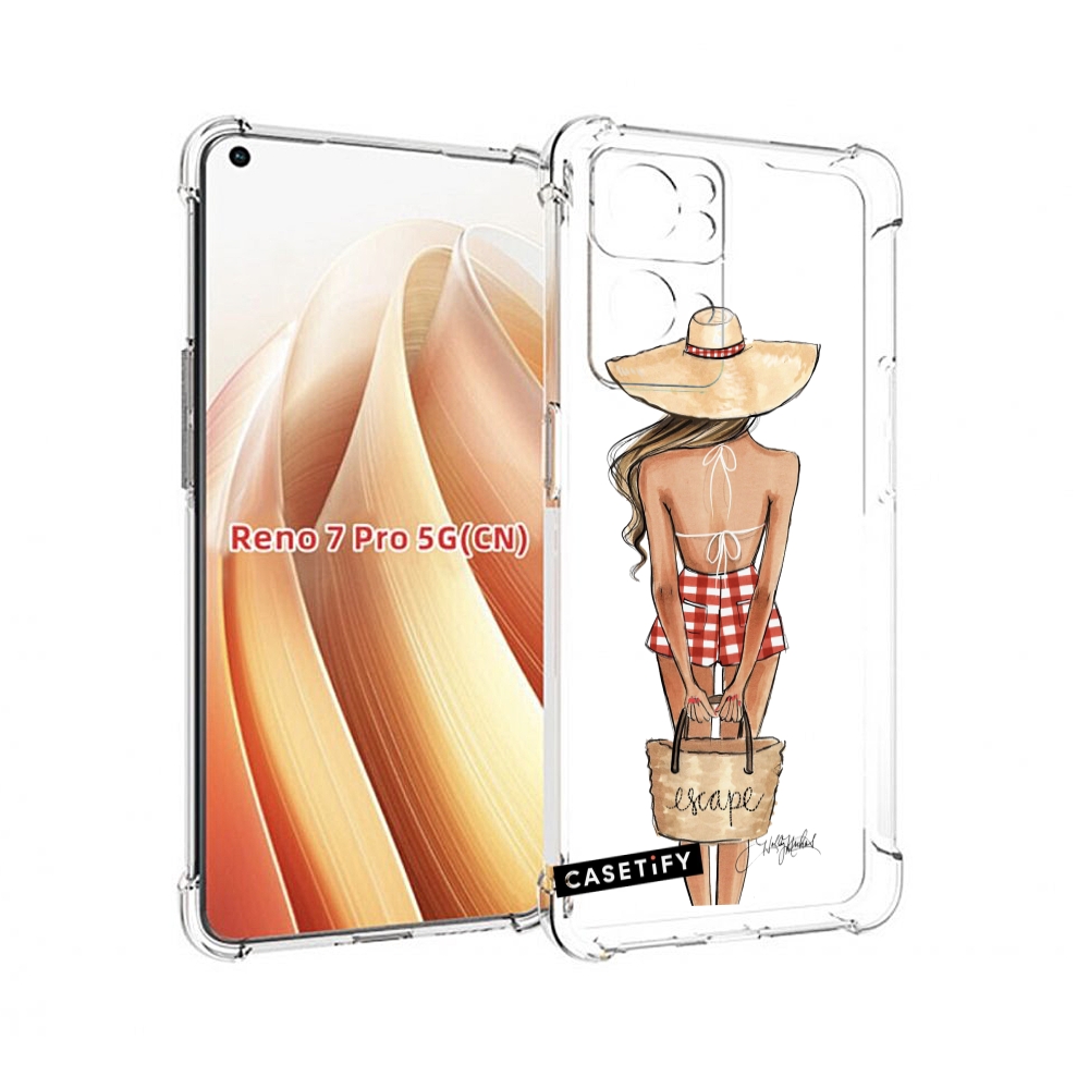 

Чехол MyPads CASETiFY женский для OPPO Reno7 Pro 5G, Прозрачный, Tocco