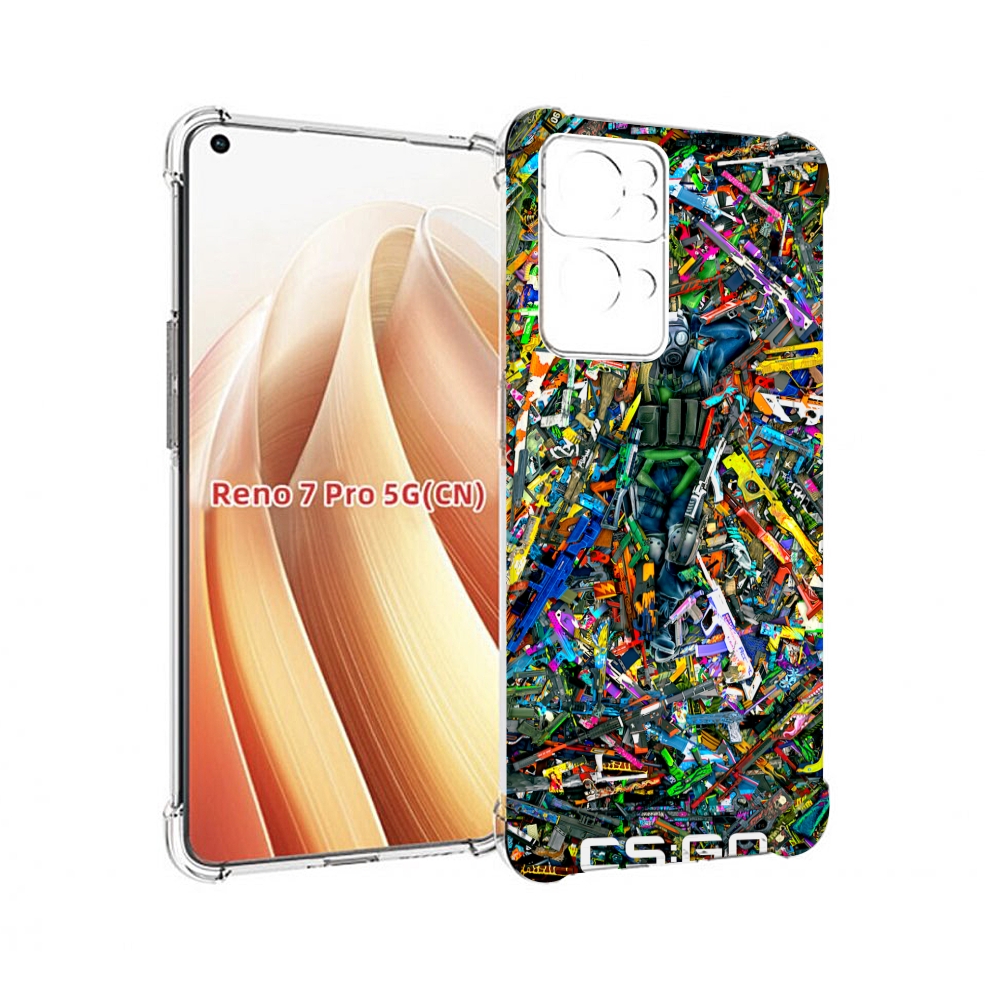 

Чехол MyPads CS GO guns skins мужской для OPPO Reno7 Pro 5G, Прозрачный, Tocco