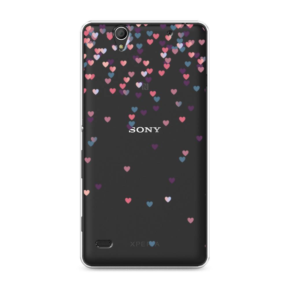 

Чехол на Sony Xperia C4 "Посыпка сердечки", Розовый;фиолетовый, 52650-3
