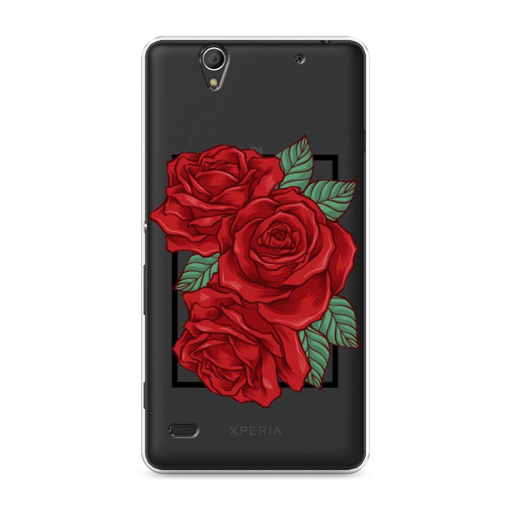 

Чехол на Sony Xperia C4 "Три алые розы", Красный, 52650-2