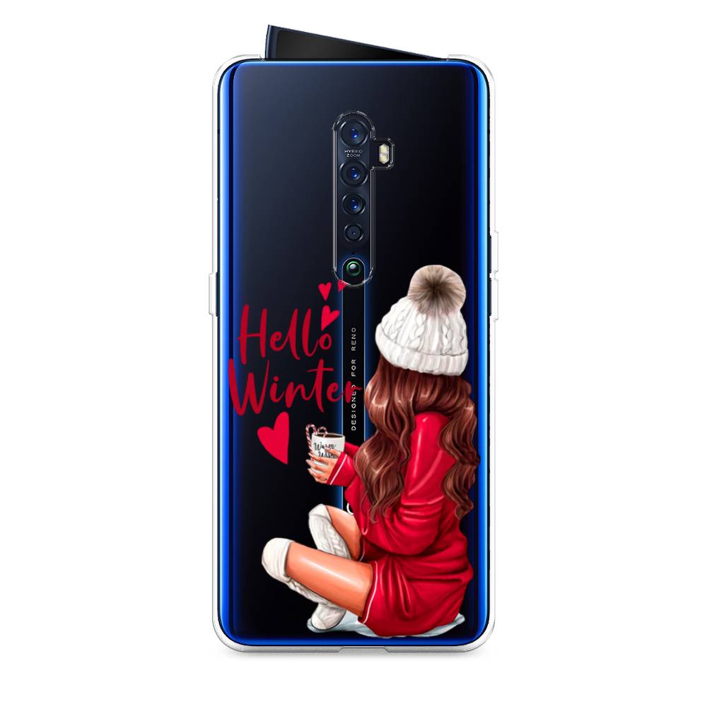 

Чехол на Oppo Reno 2 "Hello winter", Красный;белый;коричневый, 253550-5