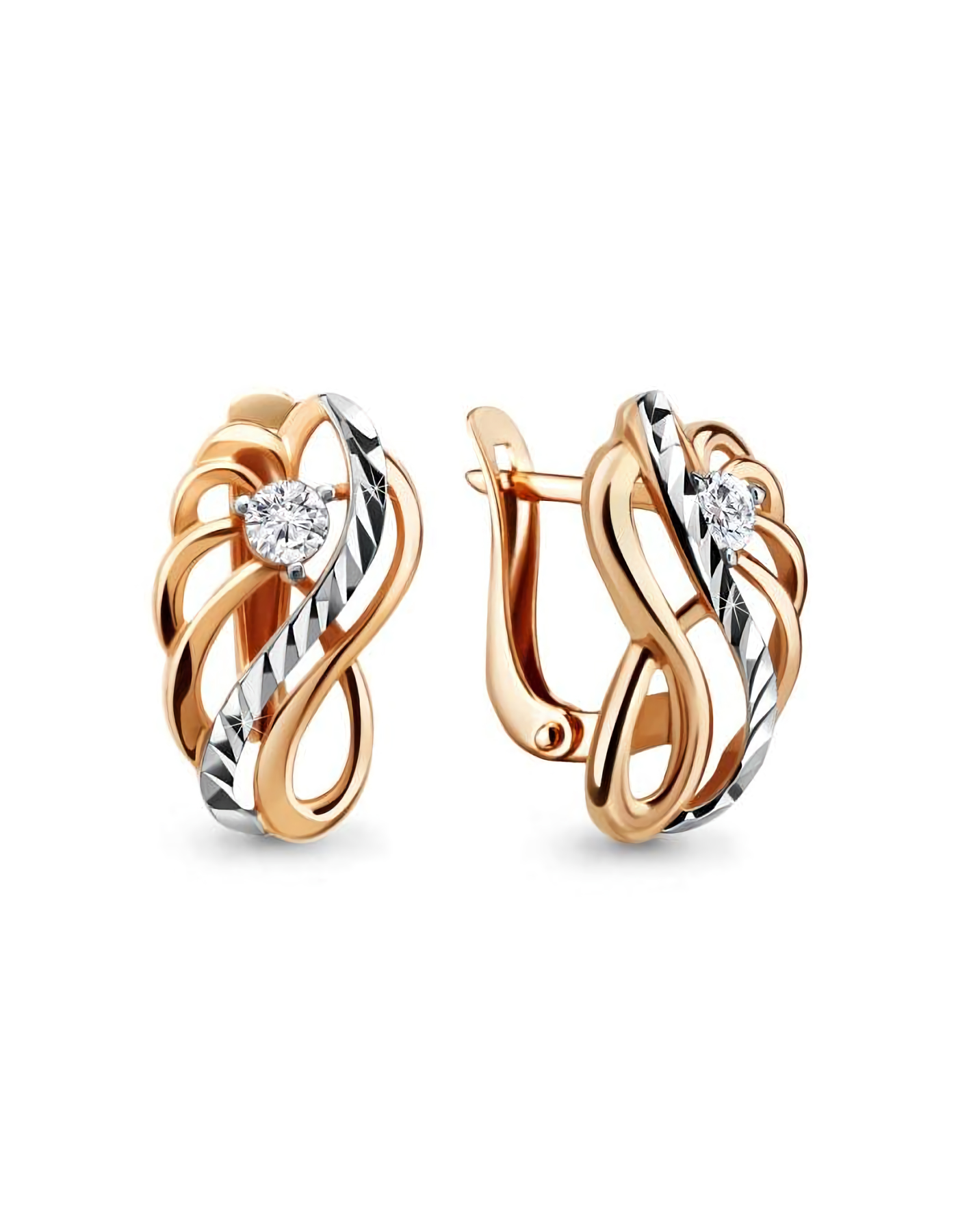 

Серьги из золота TEO MAORI 846514.1, фианит, 846514.1