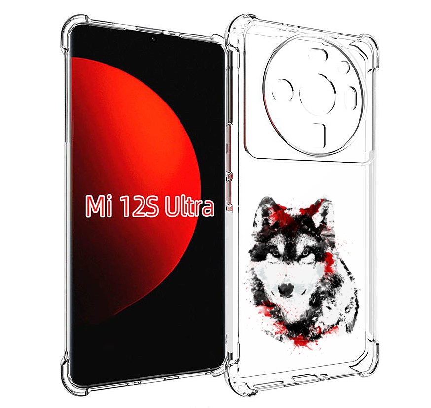 

Чехол MyPads кровавый волк для Xiaomi 12S Ultra, Прозрачный, Tocco