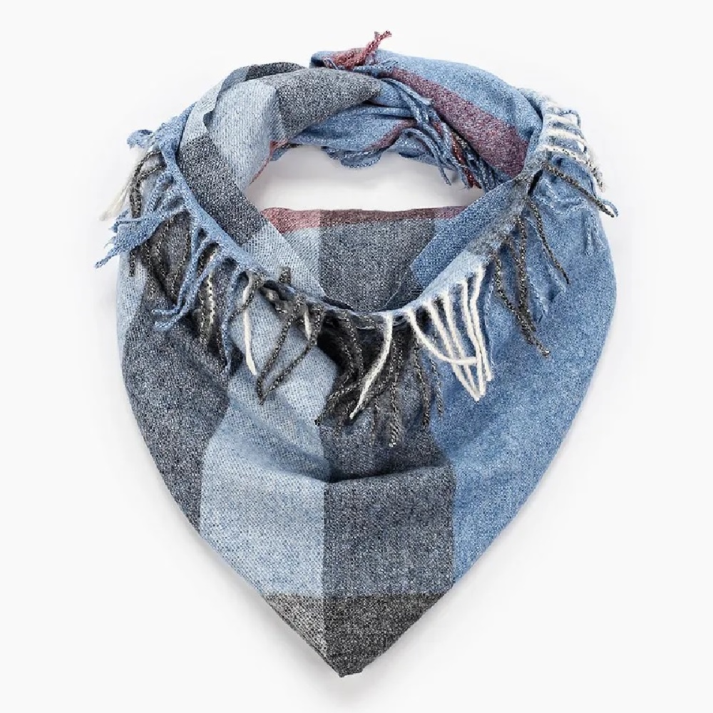 

Шарф женский Rosedena shawlcyB480 синий, 100х100 см, shawlcyB480