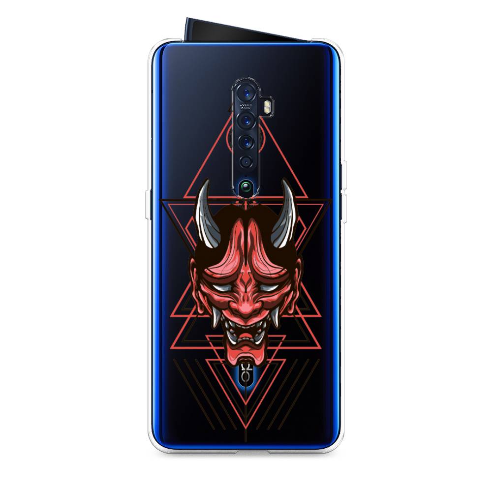 

Чехол на Oppo Reno 2 "Hanya Oni mask", Серый;красный;черный, 253550-4