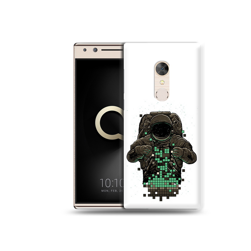 

Чехол MyPads Tocco для Alcatel 5 космонавт с пикселями (PT110913.675.394), Прозрачный, Tocco