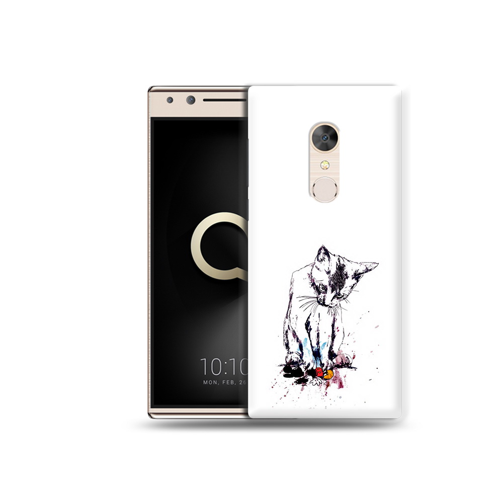 

Чехол MyPads Tocco для Alcatel 5 кот и микки (PT110913.675.399), Прозрачный, Tocco
