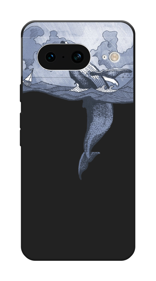 

Чехол Awog на Google Pixel 8 "Два измерения", Голубой;черный;прозрачный, 271552-1