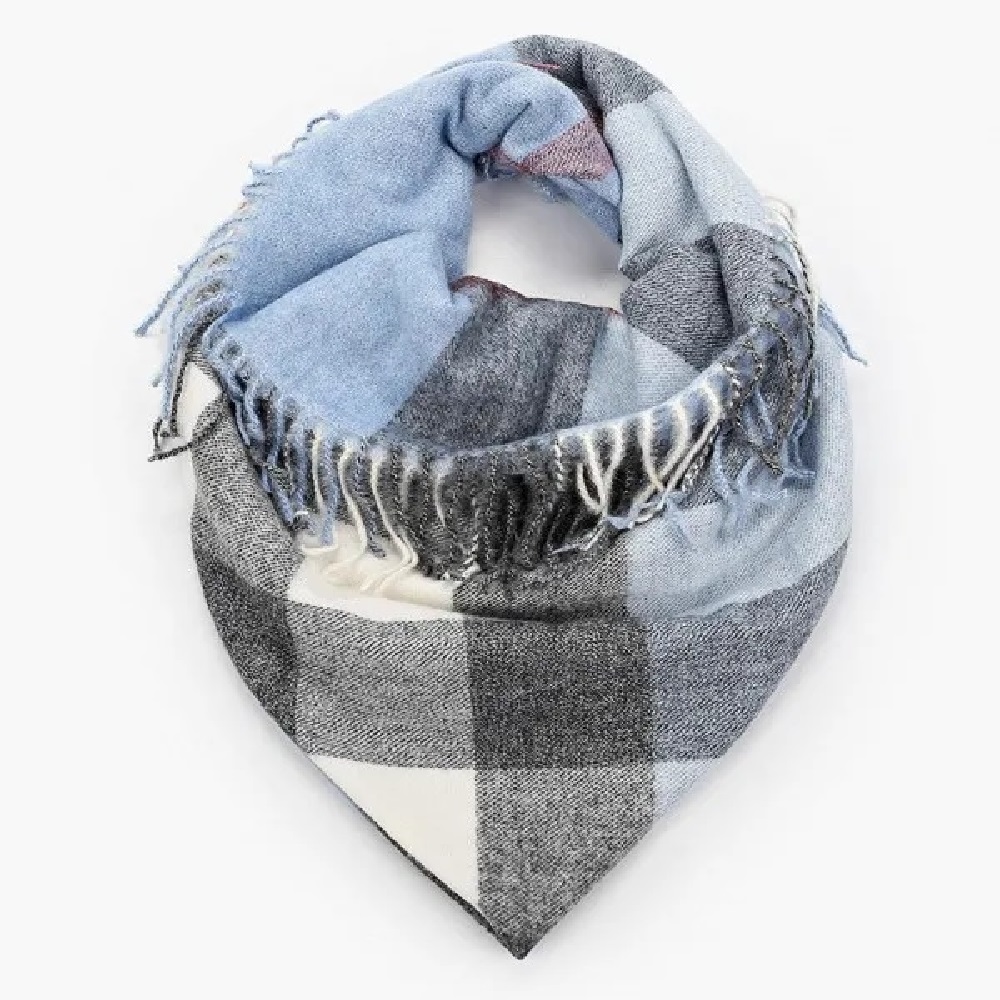 

Шарф женский Rosedena shawlcyB480 голубой, 100х100 см, shawlcyB480