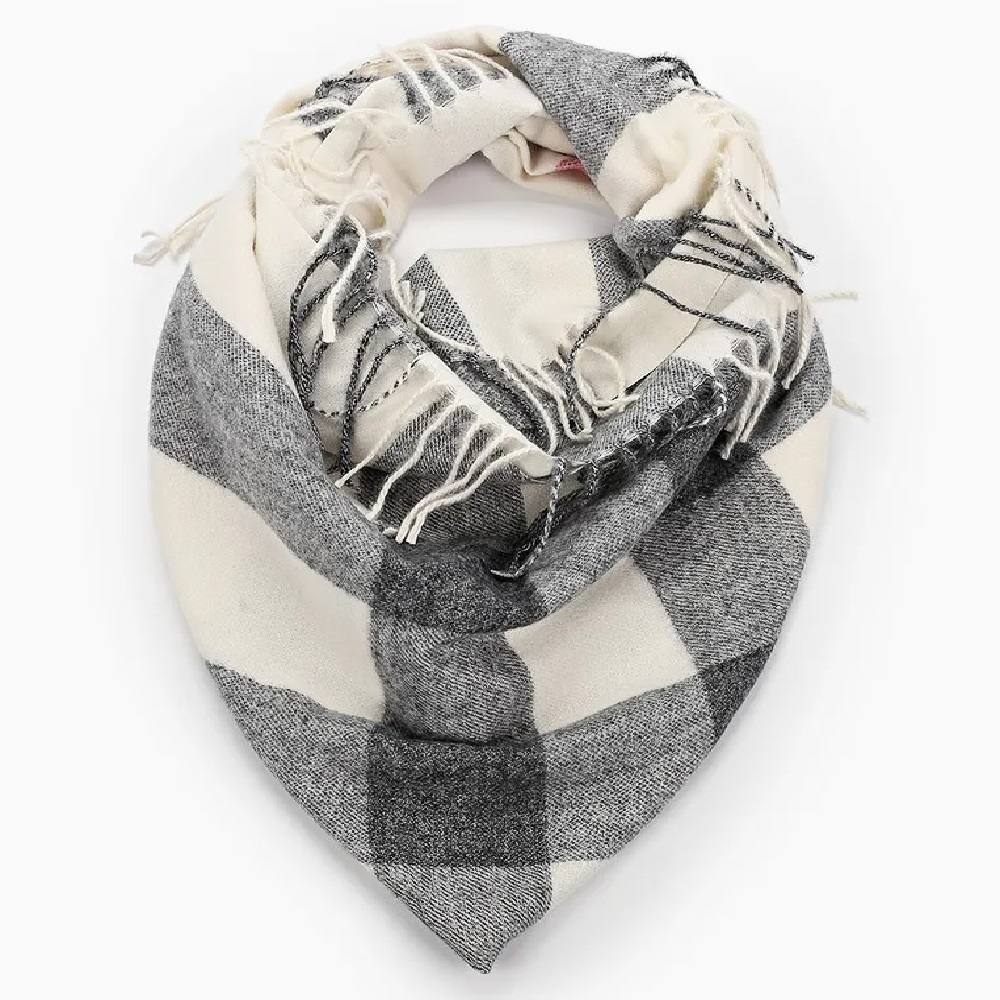

Шарф женский Rosedena shawlcyB480 белый, 100х100 см, shawlcyB480