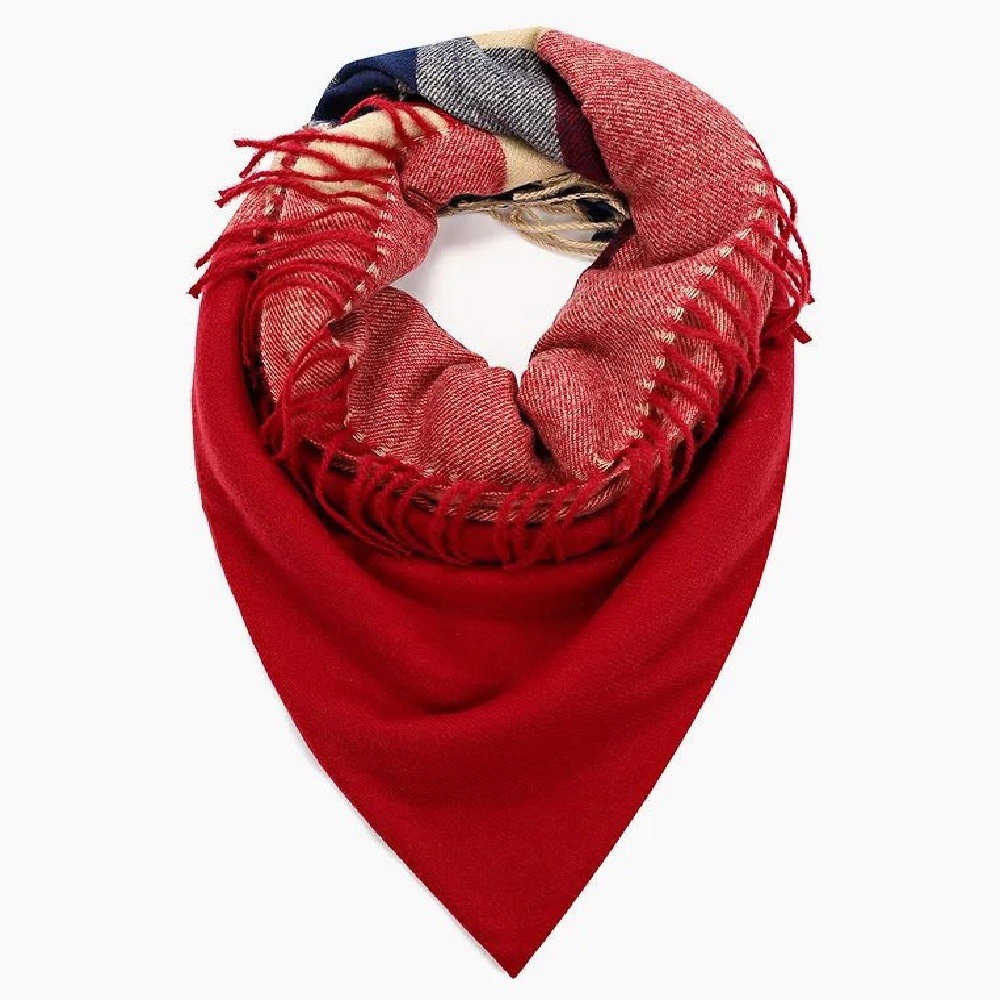 

Шарф женский Rosedena shawlcy9004 красный, 100х100 см, shawlcy9004